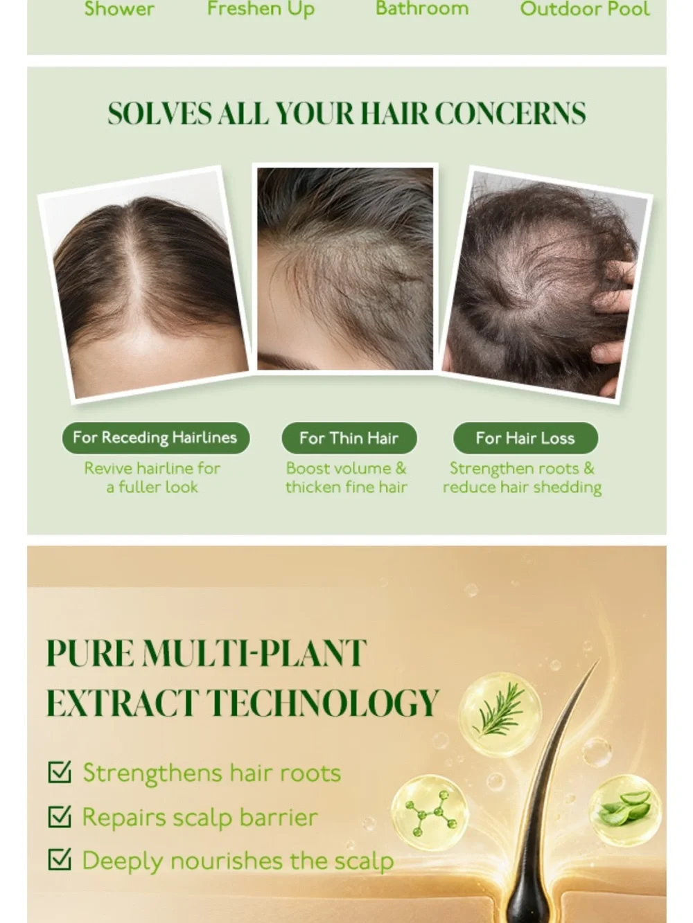 Rosemary Hair Growth Shampoo - Green